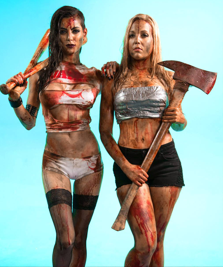 AUCTION LOT 83: LeeAnna Vamp "Muck" screen worn promo outfit (very bloody top & underwear)