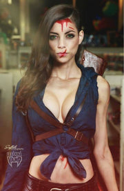 AUCTION LOT 83: LeeAnna Vamp "Muck" screen worn promo outfit (very bloody top & underwear)