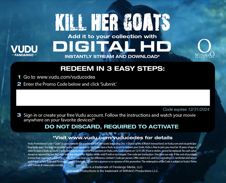 WHOLESALE Kill Her Goats Soundtrack Bundle + HD DIGITAL CODE* (Website Exclusive)