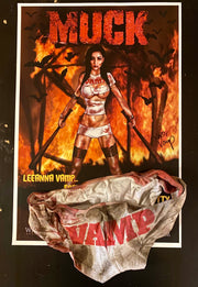 AUCTION LOT 83: LeeAnna Vamp "Muck" screen worn promo outfit (very bloody top & underwear)