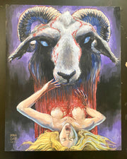 AUCTION Lot 26: Original Unique Painting inspired by Kill Her Goats VHS