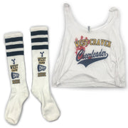 Lot 93: Playmate Monica Sims's on-screen worn West Craven Cheer gear