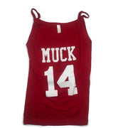 Auction Lot 42: Audra's "Hero" Muck Red Tank & Socks